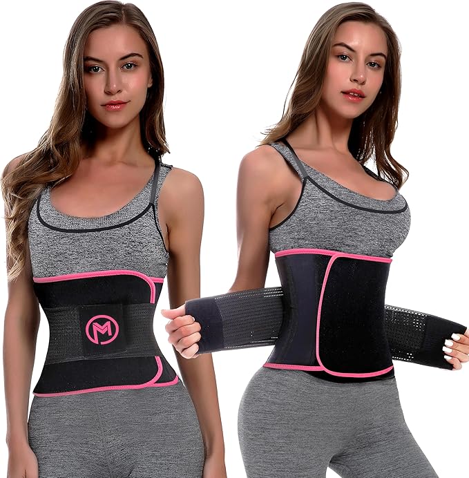 MERMAID'S MYSTERY Waist Trimmer with Back Support Bars – Sweat Enhancing Fitness Belt for Men & Women – Premium Quality