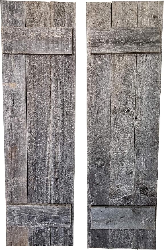 Rustic Weathered Reclaimed Wood Planks for DIY Crafts, Projects and Decor (6 Planks - 36" Long)