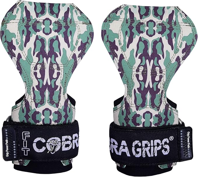 Cobra Grips Weight Lifting Gloves with Adjustable Neoprene Padded Wrist Wraps - Heavy Duty Alternative to Power Lifting Hooks for Deadlifts