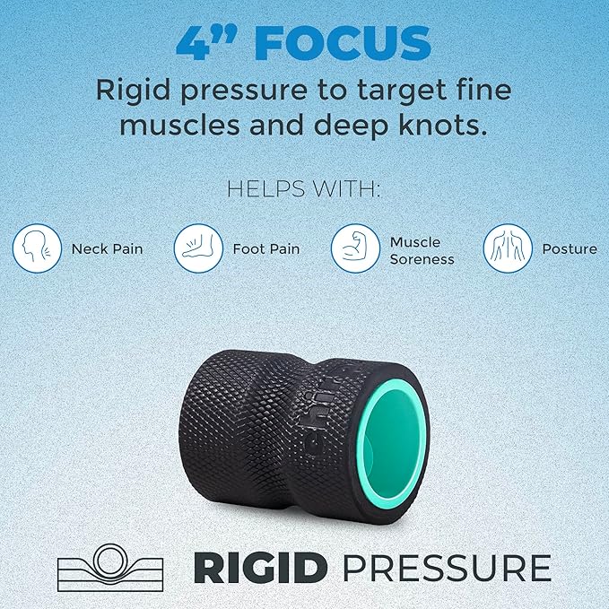 Chirp Wheel Foam Roller – Targeted Back & Neck Relief, Lumbar Spine Stretcher, Spinal Decompression Back Stretcher, Massage Roller with Density Foam for Physical Therapy, Supports 500lbs, 4-Inch Mint