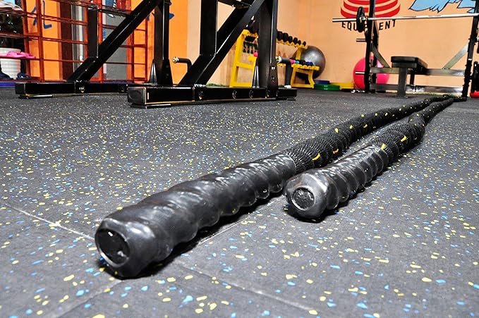 Fitvids Battle Rope 1.5Inch 2 Inch Diameter Poly Dacron 30 FT, 40 FT, 50 FT Length, Heavy Ropes for Home Gym and Workout