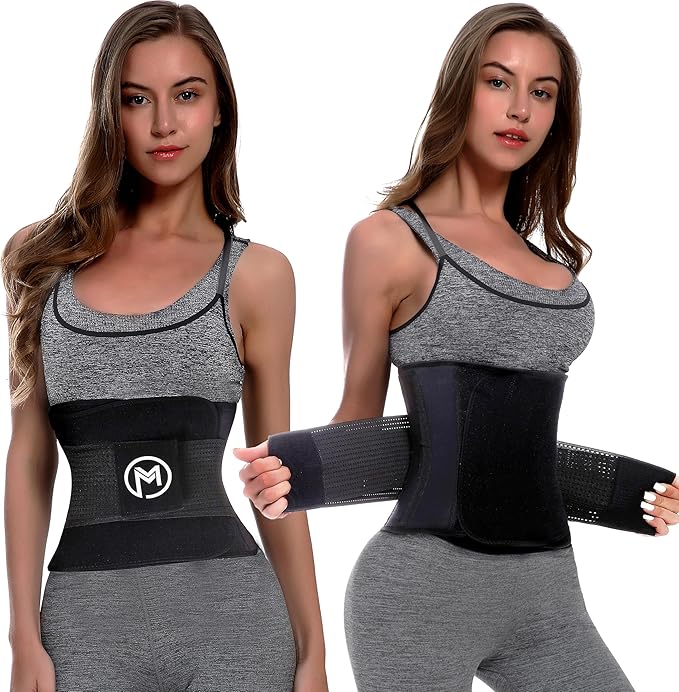 MERMAID'S MYSTERY Waist Trimmer with Back Support Bars – Sweat Enhancing Fitness Belt for Men & Women – Premium Quality