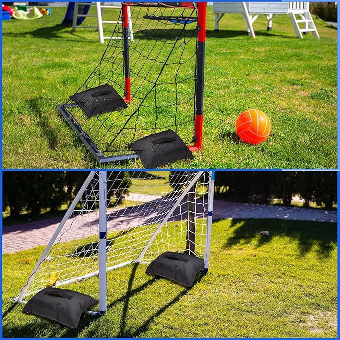 Arrowbash Sports Net Sandbags with PE Leak Proof Transparent Bags Weighted Anchors Bag Sport Sandbags for Stability Baseball Nets Hockey Golf Football Nets Soccer Goals and More(30 Pcs,Black)