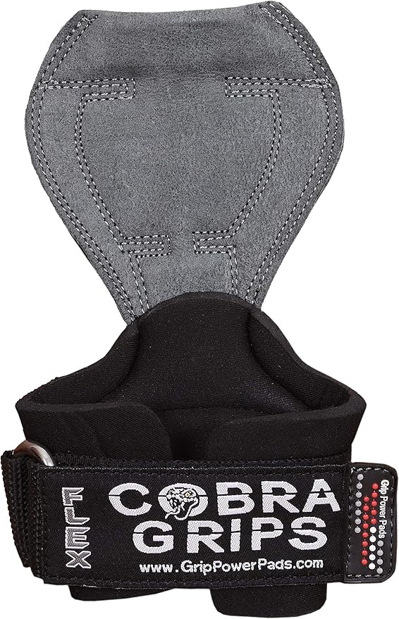Cobra Grips Flex Model Weight Lifting Gloves Heavy Duty Straps Alternative Power Lifting Hooks for Deadlifts with Padded Wrist Wrap Support Bodybuilding