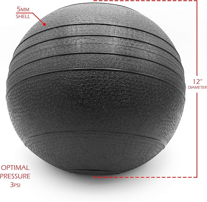 Valor Fitness Slam Ball - Durable Weighted Ball for Crossfit, Strength Training, HIIT, and Cardio Workouts, Non-Bounce Design, Multiple Weights Available