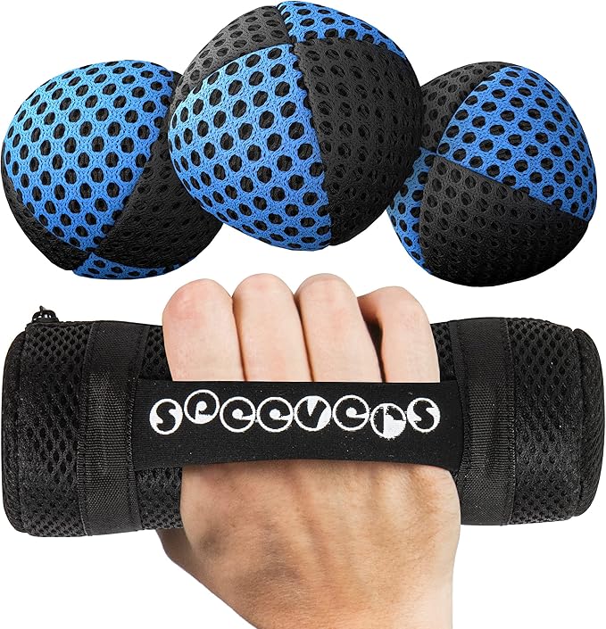 speevers Weighted Juggling Balls for Fitness 650g, Set of 3 Power XBalls with Carry Pouch, Fun Indoor Home Workout Aids for Weight Loss and Training, Best Exercise Gifts for Men and Women