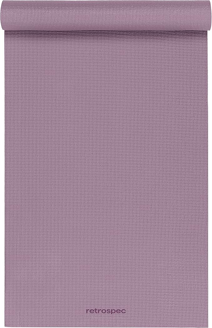 Retrospec Pismo Yoga Mat w/Nylon Strap for Men & Women - Non Slip Exercise Mat for Yoga, Pilates, Stretching, Floor & Fitness Workouts, .5mm Thick, Easy to Clean