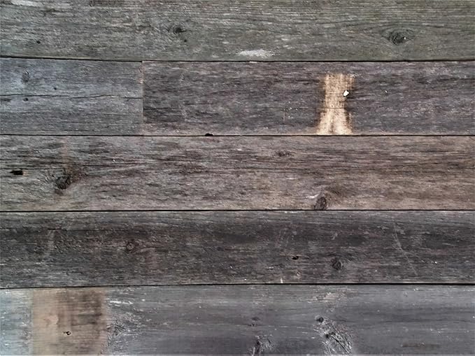 Rustic Weathered Reclaimed Wood Planks for DIY Crafts, Projects and Decor (6 Planks - 24" Long)