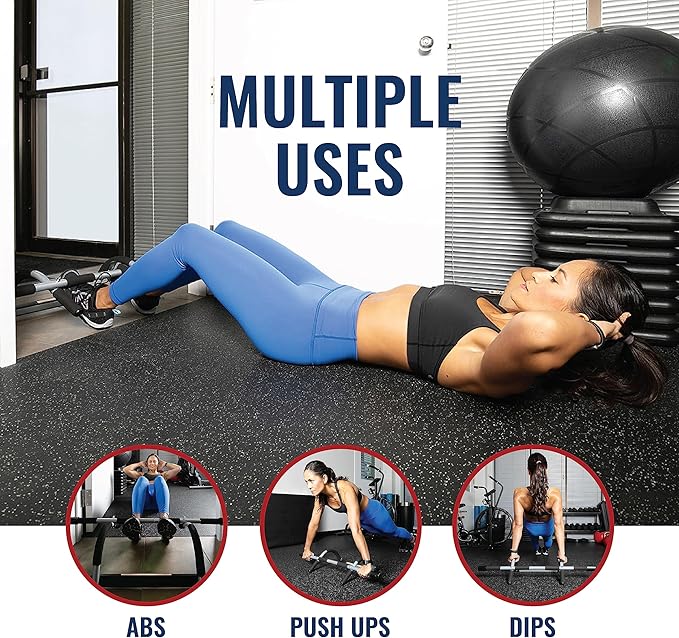Iron Gym Express Home Pull Up Bar for Doorway – Portable Total Upper Body Home Gym Chin Up Bar for Strength Training & At Home Exercise – Our Door Frame Pull-Up Bar Is Easy to Assemble & Install