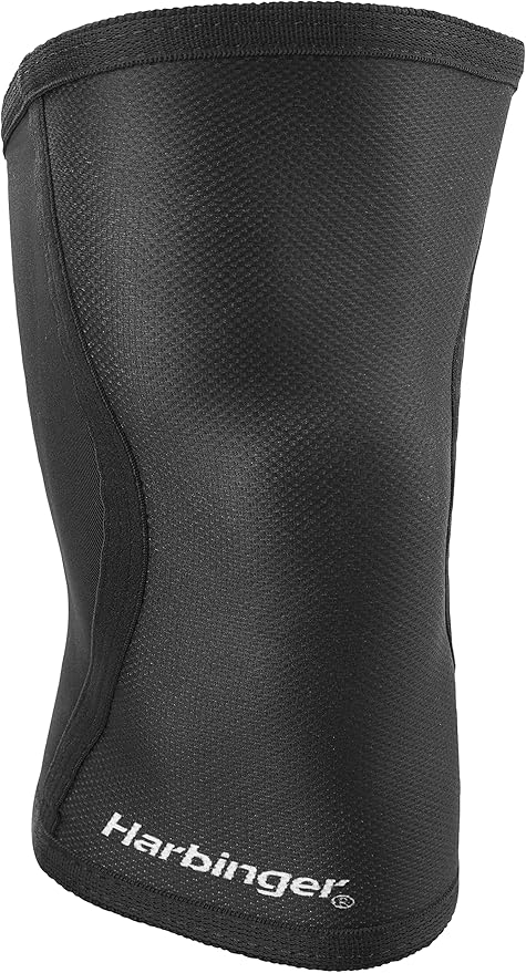 Harbinger 5MM Knee Sleeves for Weight Lifting, Unisex, Black, Large