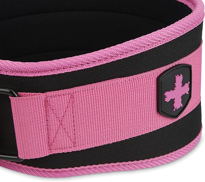 Harbinger Weightlifting Belt, Foam, 4.5" Width, Pink, X-Small - X-Large