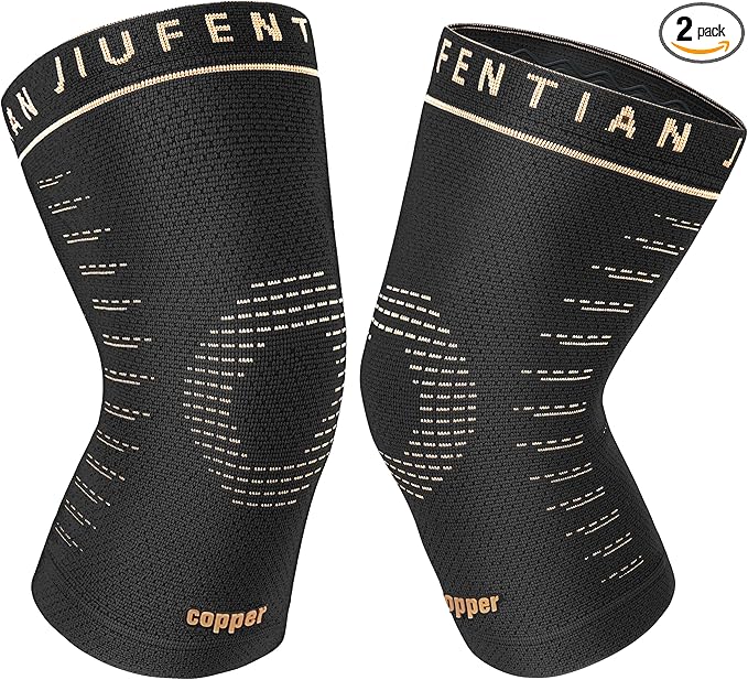 JIUFENTIAN Copper Knee Sleeve,Copper Knee Braces for Women and Men Arthritis,ACL, Tendinitis, Meniscus Tear, Joint Pain Relief, Running, Working Out, Fitness, Weightlifting (XLarge)
