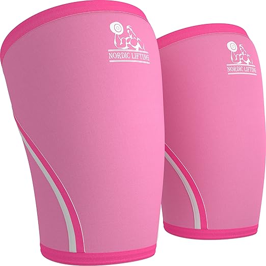 Nordic Lifting 7mm Knee Sleeves for Weightlifting & Gym (1 Pair) - Neoprene Compression Support for Squats, Powerlifting & Cross Training - USPA Approved - For Men & Women - L