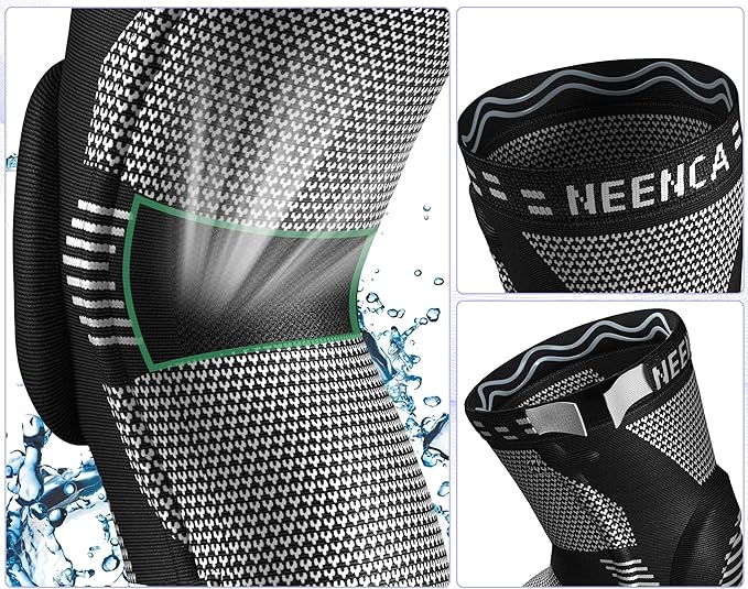 NEENCA Plus Size Knee Brace for Knee Pain, Knee Support with Side Stabilizers & Patella Gel Pad, Knee Compression Sleeve for Meniscus Tear, Arthritis Joint Pain Relief, ACL, PCL, All Sports. Plus Size