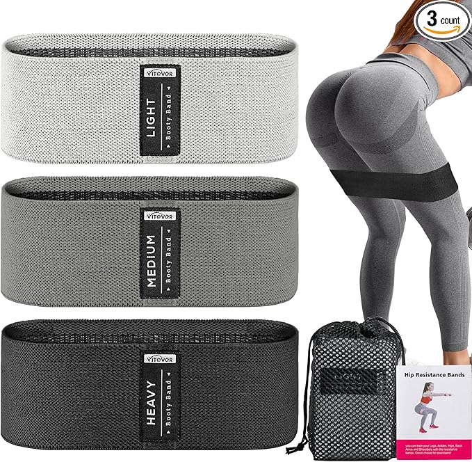 Booty Bands Set, Resistance Bands for Working Out, Exercise Bands for Women and Men Legs and Butt, Stretch Bands for Pilates, Yoga Starter Set