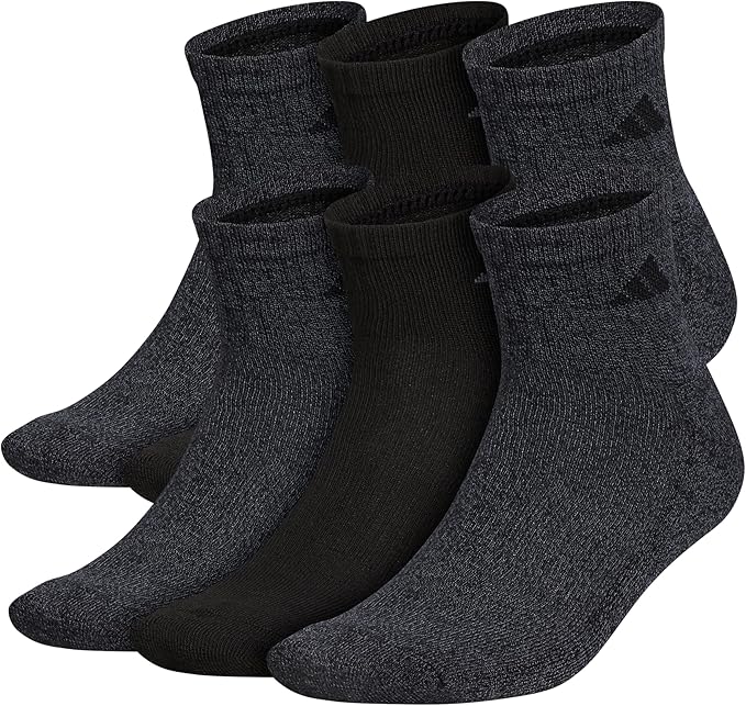 adidas Men's Athletic Cushioned 6-Pack Quarter