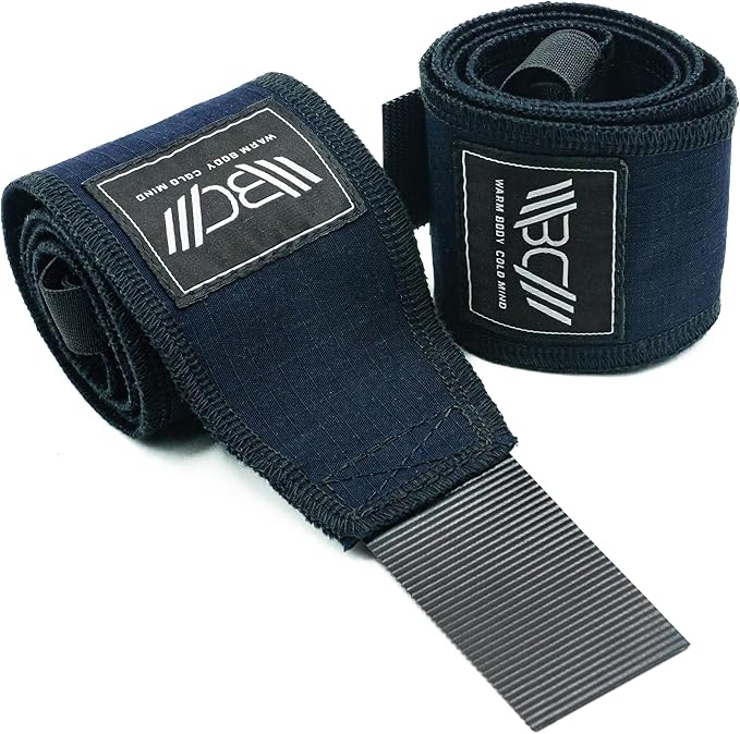 WARM BODY COLD MIND - Premium Cotton Weight Lifting Wrist Wraps for Cross Training, Powerlifting, Deadlift, Weightlifting, Gym, Wrist Straps, Workout, Fitness, Heavy-Duty Support with Thumb Loop