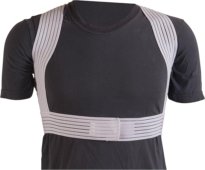 DMI Posture Corrector, Unisex, White, Criss-Cross Foam Bands, Extra Large, 46" to 48" Chest Size (Pack of 2)