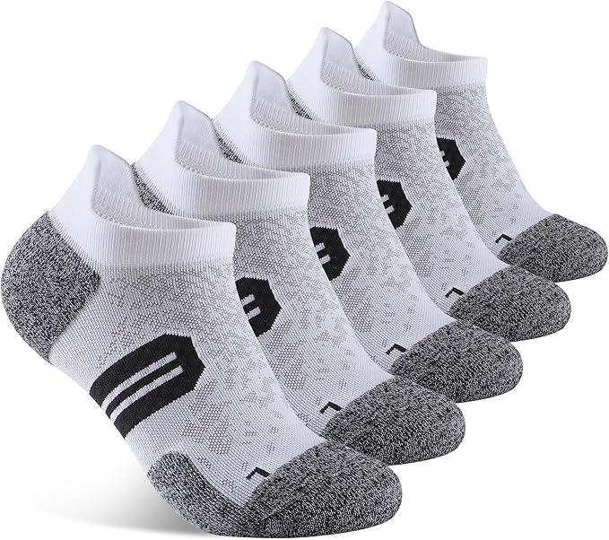 BUDERMMY Womens Ankle Compression Socks with Arch Support Athletic Low cut Running Socks for Women Workout Cushion 5 Pairs