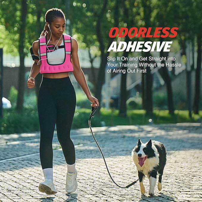 ZELUS Weighted Vest for Women Men, 6/8/12/16/20LB U-Shaped Ergonomic for Even Weight Distribution, Odorless Workout Vest with SGS Certification, Arm Pocket & Back Mesh Pouch for Training & Running
