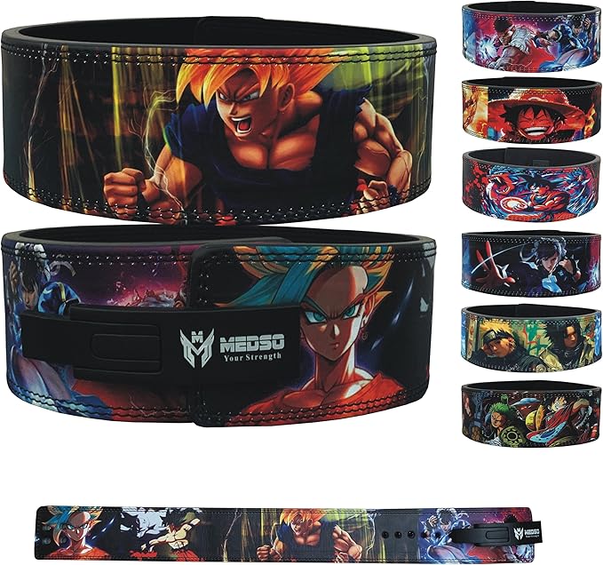 MEDSO Anime Weight Lifting Lever Belt, Lifting Blet for Squats,Deadlifts, Cross Training,Weightlifting, Bodybuilding for Perfect Back Support for Men Women