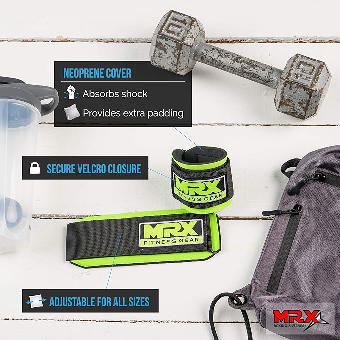 MRX Weight Lifting Wrist Wraps for Wrist Support Lifting Straps Gym Bodybuilding Training Workout for Men and Women
