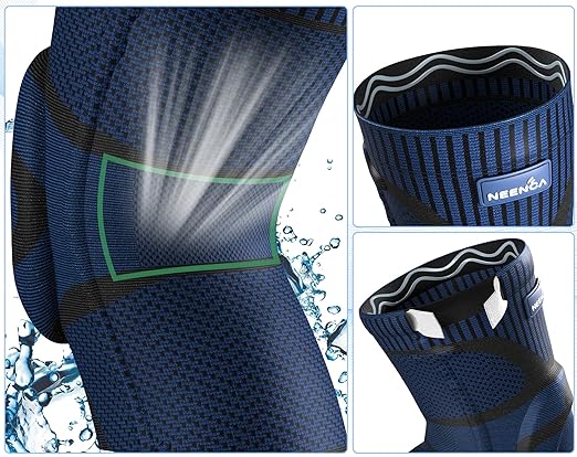 NEENCA Knee Braces for Knee Pain Relief, Compression Knee Support Sleeve for Meniscus Tear, ACL, Arthritis, Joint Pain, Injury Recovery, Circulation, Sports. Women Cycling Leg Warmers, Keep Leg Warm