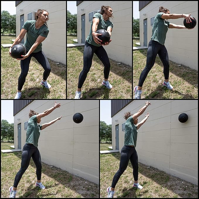 Valor Fitness Slam Ball - Durable Weighted Ball for Crossfit, Strength Training, HIIT, and Cardio Workouts, Non-Bounce Design, Multiple Weights Available