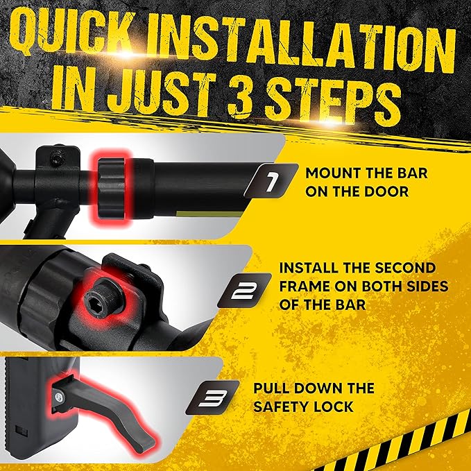 Pull Up Bar/Chin up bar Upper Body Workout Bar | Super load-bearing, Dual Security Locking Fitness Strength Training Equipment