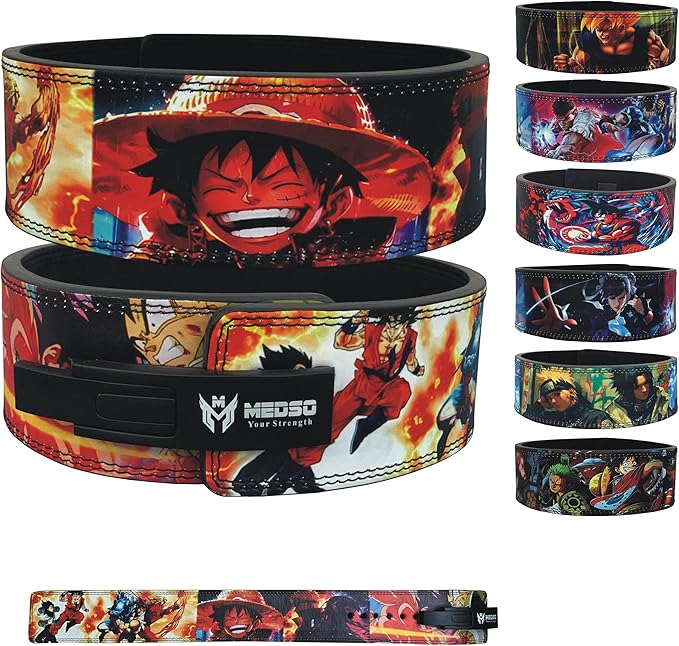 MEDSO Anime Weight Lifting Lever Belt, Lifting Blet for Squats,Deadlifts, Cross Training,Weightlifting, Bodybuilding for Perfect Back Support for Men Women