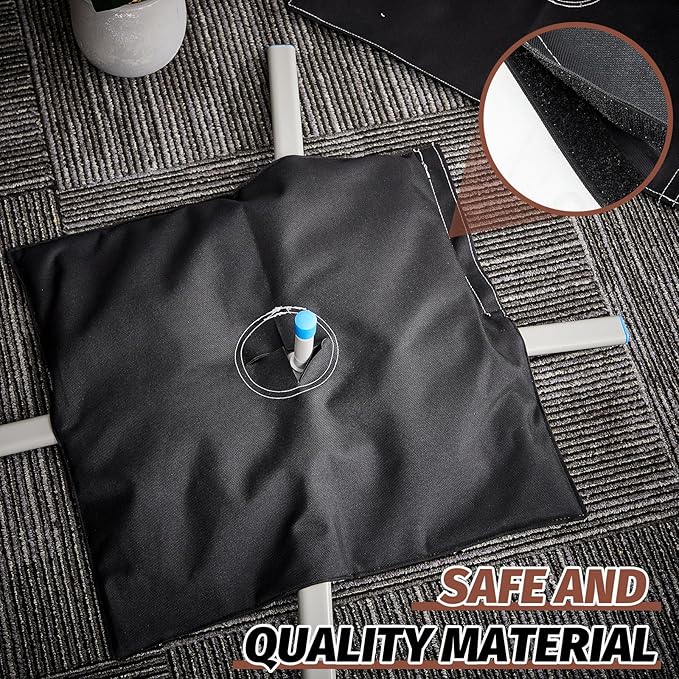 Sandbag Feather Flag Sand Weights Black Sand Bag for Outdoor Umbrella Light Feather Pole Weighted Base Sandbag X-Base Heavy Weight for Business, X-Base and Sands Not Included(3 Pcs,Square)