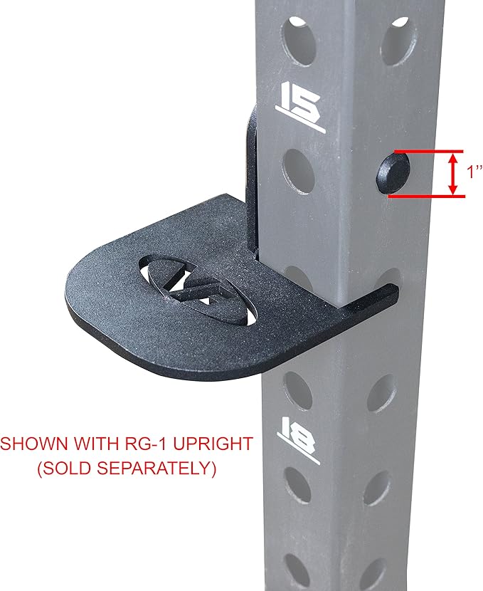 Valor Fitness Step Plate for 3"x 3"Rack - StepUp Platform - Inserts into Uprights for Reaching Higher Positions on Power and Squat Racks - 3 Gauge Steel - Strength Training Accessory