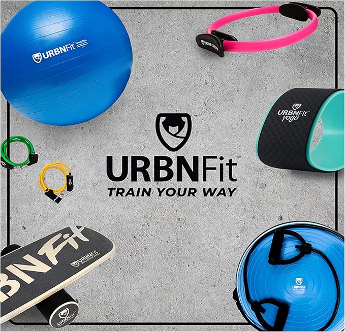 URBNFit Exercise Ball - Yoga Ball for Workout Pregnancy Stability - AntiBurst Swiss Balance Ball w/ Pump - Fitness Ball Chair for Office, Home Gym