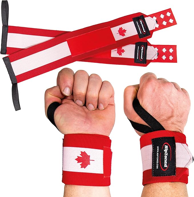 Rip Toned Wrist Wraps for Weightlifting – USPA & USAPL Approved 18" Wrist Straps for Powerlifting – Adjustable, Durable Gym Wraps with Thumb Loop – Maximum Support for Men & Women
