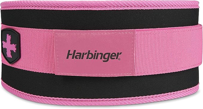Harbinger Weightlifting Belt, Foam, 4.5" Width, Pink, X-Small - X-Large