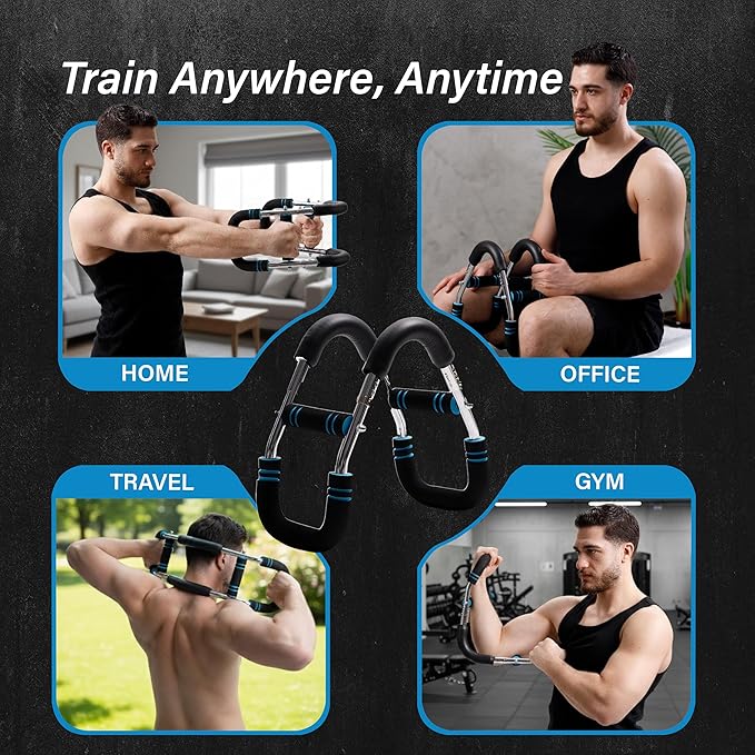 Adjustable Twister Arm Trainer – Modular Upper Body Resistance Trainer for Home Workouts, Multiple Resistance Options Available, with Grip & Finger Training Tools and Carry Bag