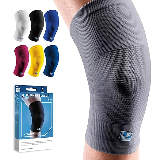 LP 647 Knee Brace For Arthritis Pain, Knee Pain Relief, Injury Recovery - Knee Sleeve For Weightlifting, Basketball, Hiking, Biking, Running, For Men Women (Gray, XL, 1pcs)