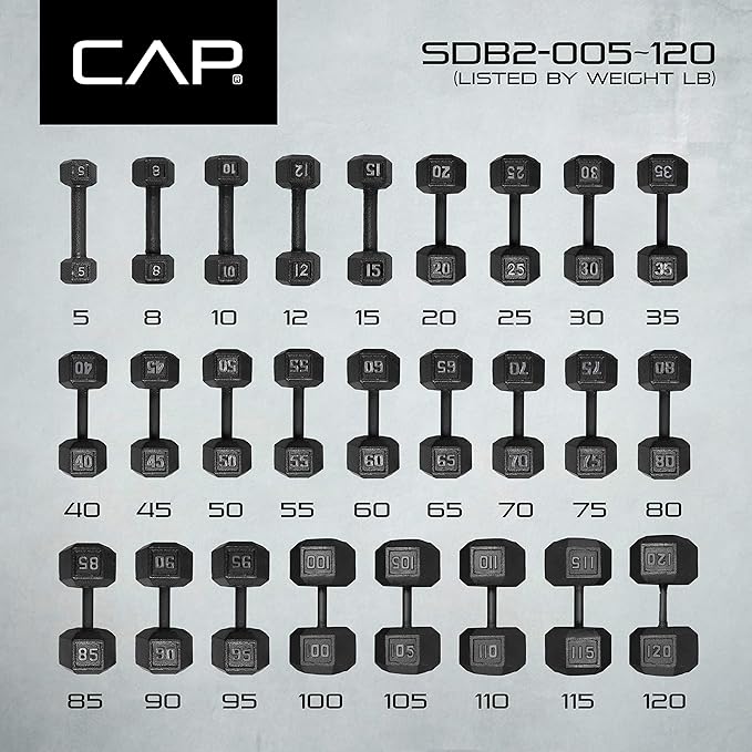 CAP Barbell Cast Iron Hex Dumbbell | Multiple Options