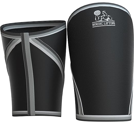 Nordic Lifting 7mm Knee Sleeves for Weightlifting & Gym (1 Pair) - Neoprene Compression Support for Squats, Powerlifting & Cross Training - USPA Approved - For Men & Women - L