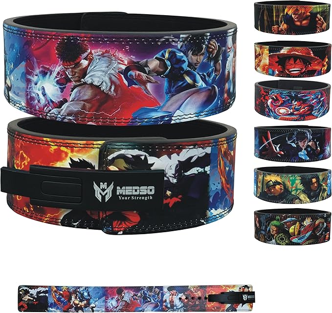 MEDSO Anime Weight Lifting Lever Belt, Lifting Blet for Squats,Deadlifts, Cross Training,Weightlifting, Bodybuilding for Perfect Back Support for Men Women