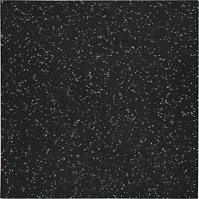 Genaflex Pro Heavy Duty Thick Rubber Gym Floor Tiles High Density Shock Absorbent Laminated Deadlift Mats - 1" Thick X 20" W X 20" L - 2.7 Sq. Ft. (Grey/Black, 60 Tiles - 162 Sq. Ft.)