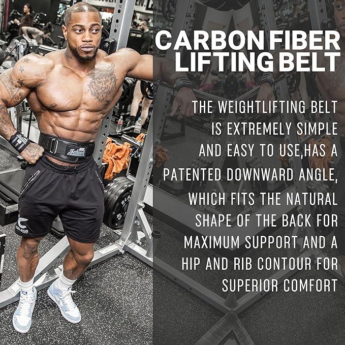 Schiek Sports Ronnie Coleman 4004 Weightlifting Belt - Limited Edition Yeah Buddy - 4 Inch Carbon Fiber and Nylon Material Lifting Belt
