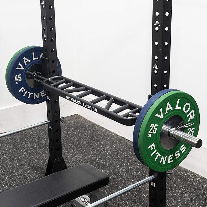 Valor Fitness Multi Grip Barbell for Shoulder Exercises - Swiss Bar for Triceps - Range of Motion - Fits Olympic Weight Plates - Chest Press Lifting Curls