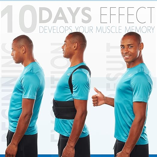 Selbite Posture Corrector for Men and Women - Back Brace for Upper and Lower Body Support - Adjustable Straightener with Pain Relief and Muscle Memory (X-Small)