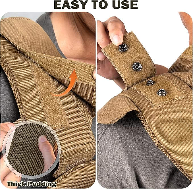 Adjustable Weighted Vest for Men Women – Tactical Vest for Rucking, HIIT & CrossFit, Fits 10x12 Plates, 600D Breathable Weight Vest & Exercise Vest for Strength Training, Weights Not Included
