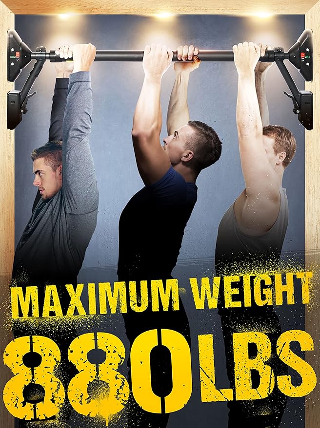 Pull Up Bar/Chin up bar Upper Body Workout Bar | Super load-bearing, Dual Security Locking Fitness Strength Training Equipment