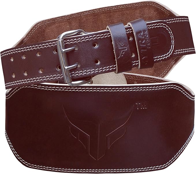 Mytra Fusion 6 inch Leather Weight Lifting Belt courted power lifting back support belt weight lifting belt men women weight lifting belt lever weight lifting powerlifting belt