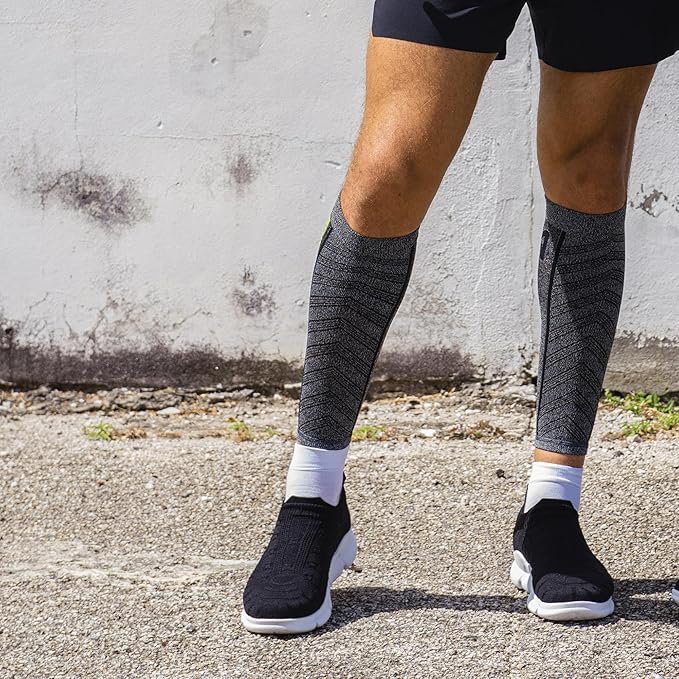 Zensah Featherweight Compression Leg Sleeves - Relieve Shin Splints, Calf Strains