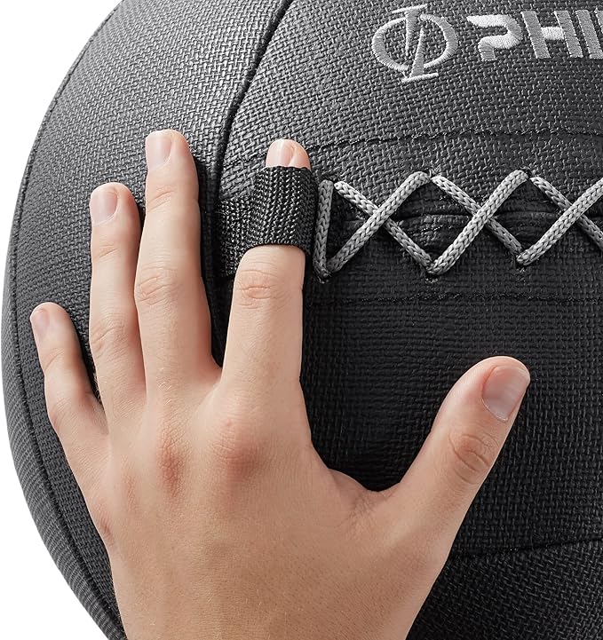 Philosophy Gym Wall Ball - Soft Shell Weighted Medicine Ball with Non-Slip Grip