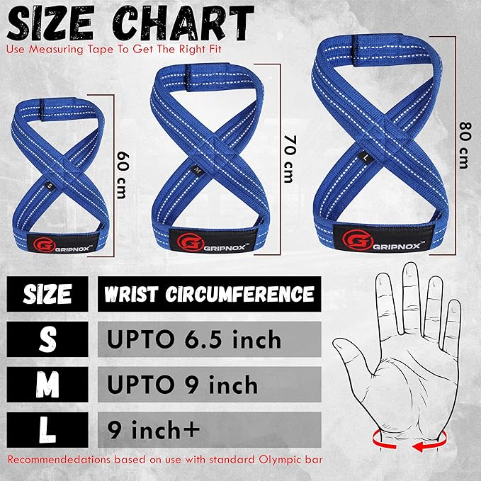 – Weight Lifting Straps Figure 8, Anti Slip Padded Wrist Support for Gym Workout Deadlift, Weightlifting, Powerlifting, Hand Bar Grip & Cross Training Strong Weightlifting Wrist Straps.